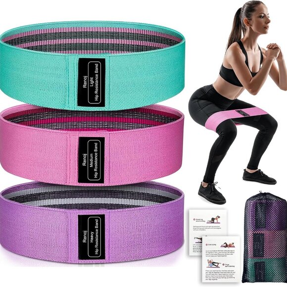 Other - NWOT Resistance Bands Set of 3 | Booty, Glute & Leg Workout Bands
